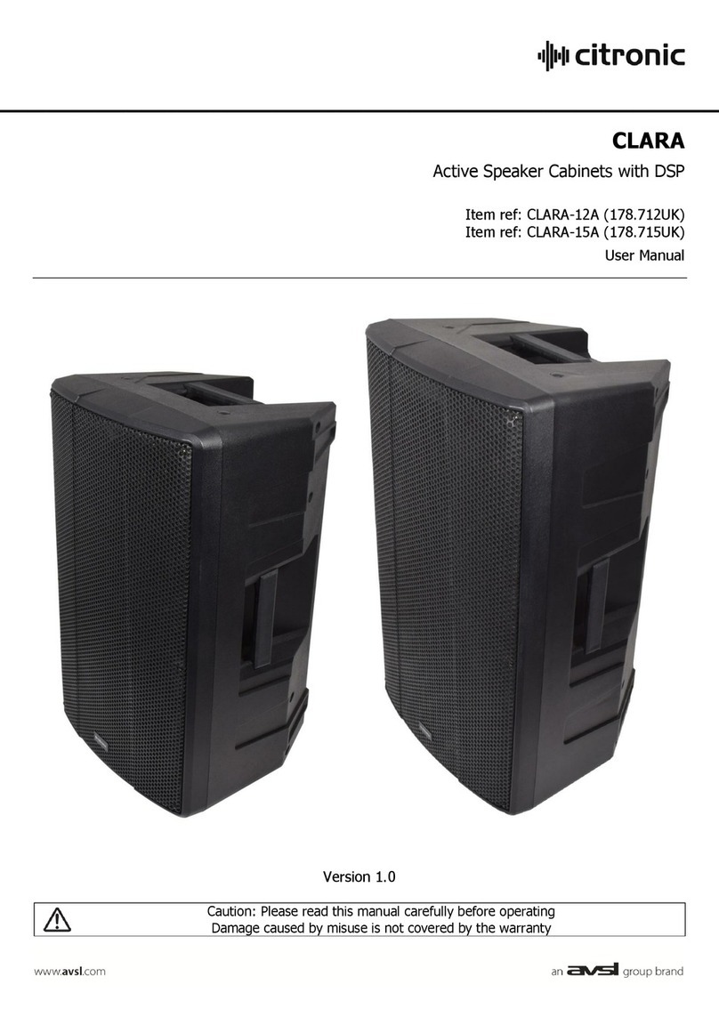 Avsl Citronic CLARA Series user manual