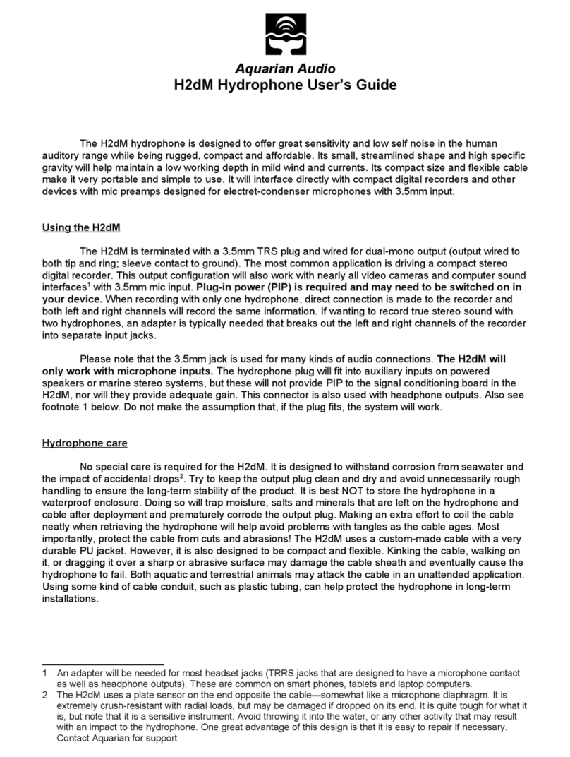 Aquarian Audio Products H2dM user guide