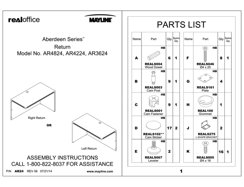 Mayline Realoffice Aberdeen Series User manual