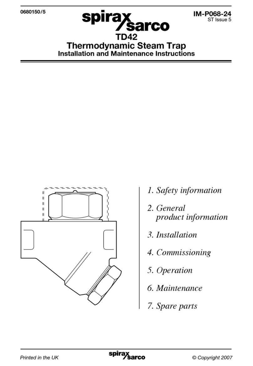 Spirax Sarco TD42 User manual