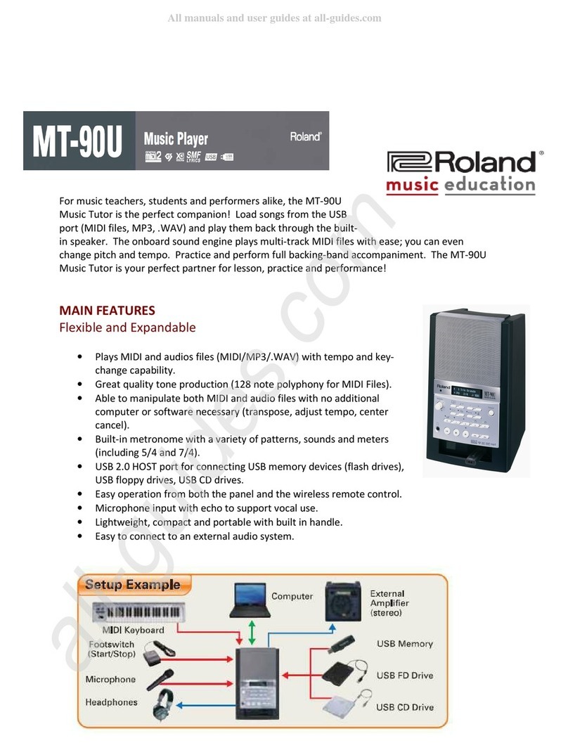 Roland MT-90U User guide Roland MT-90U User guide