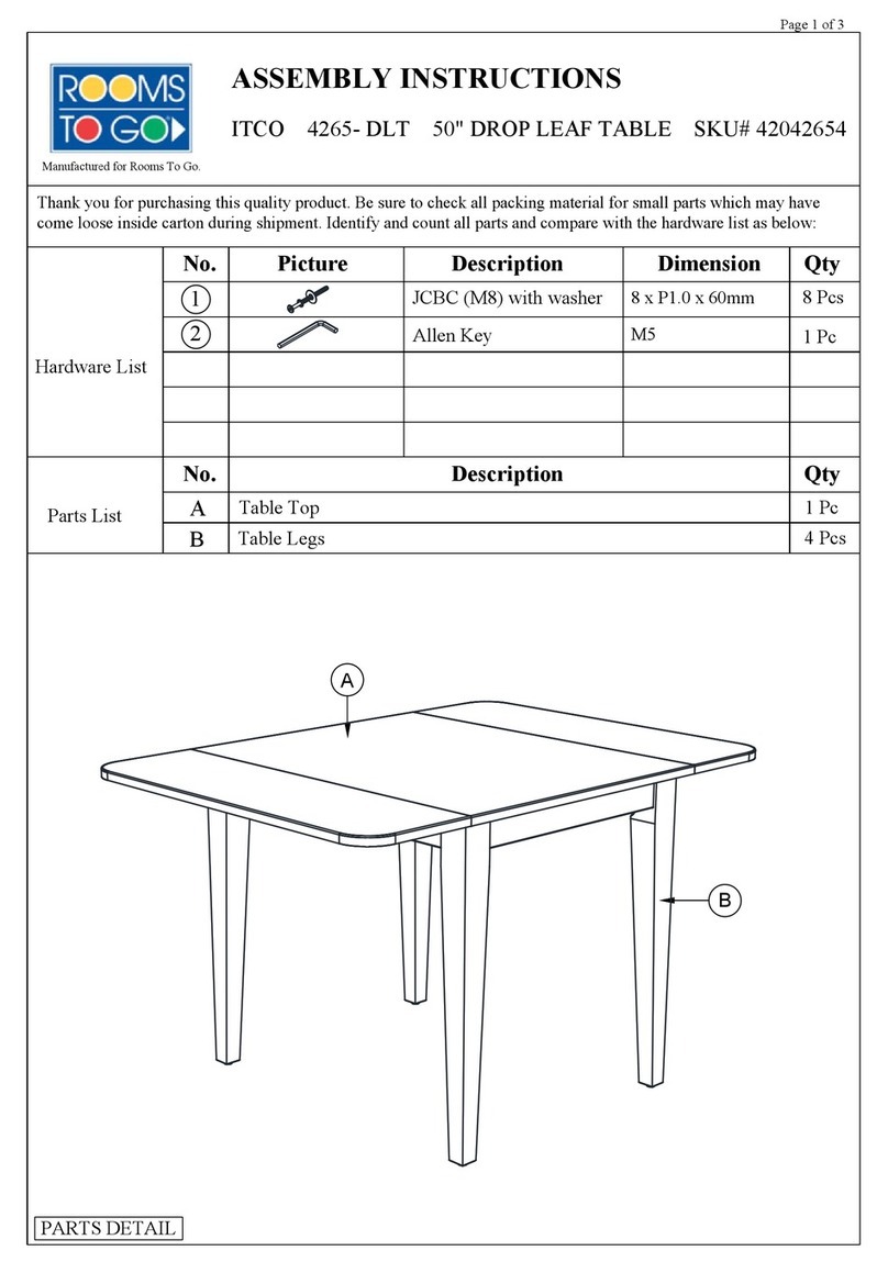 ROOMS TO GO 42042654 User manual ROOMS TO GO 42042654 User manual