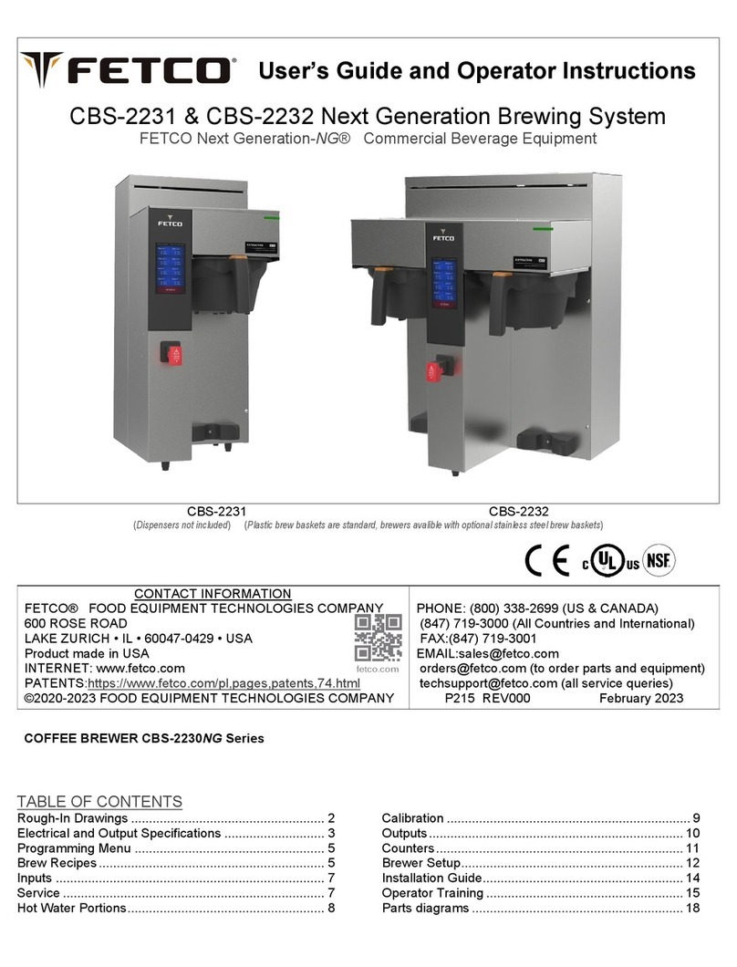 Fetco CBS-2231 Specifications