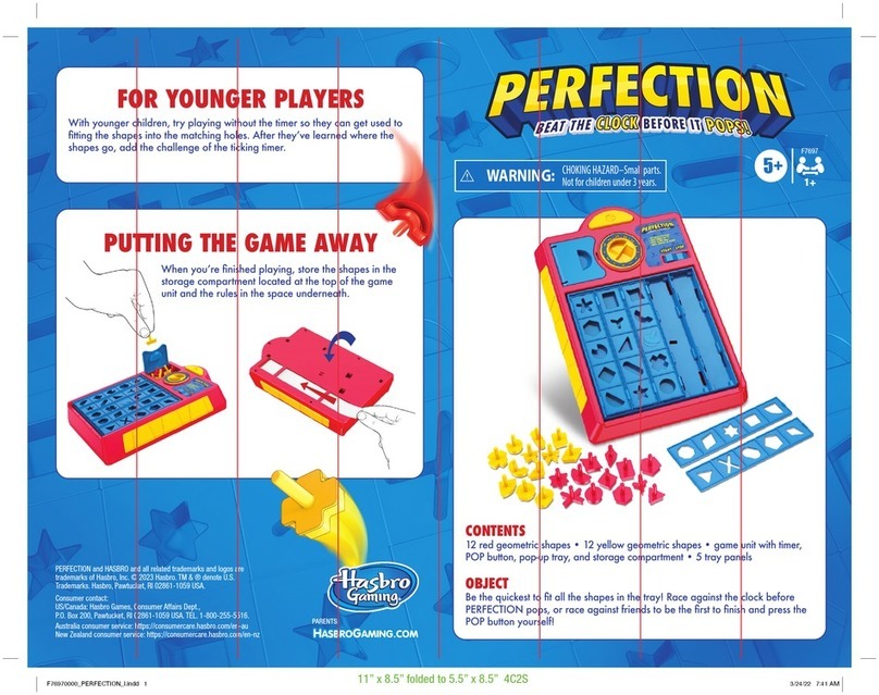 Hasbro Gaming PERFECTION instruction manual