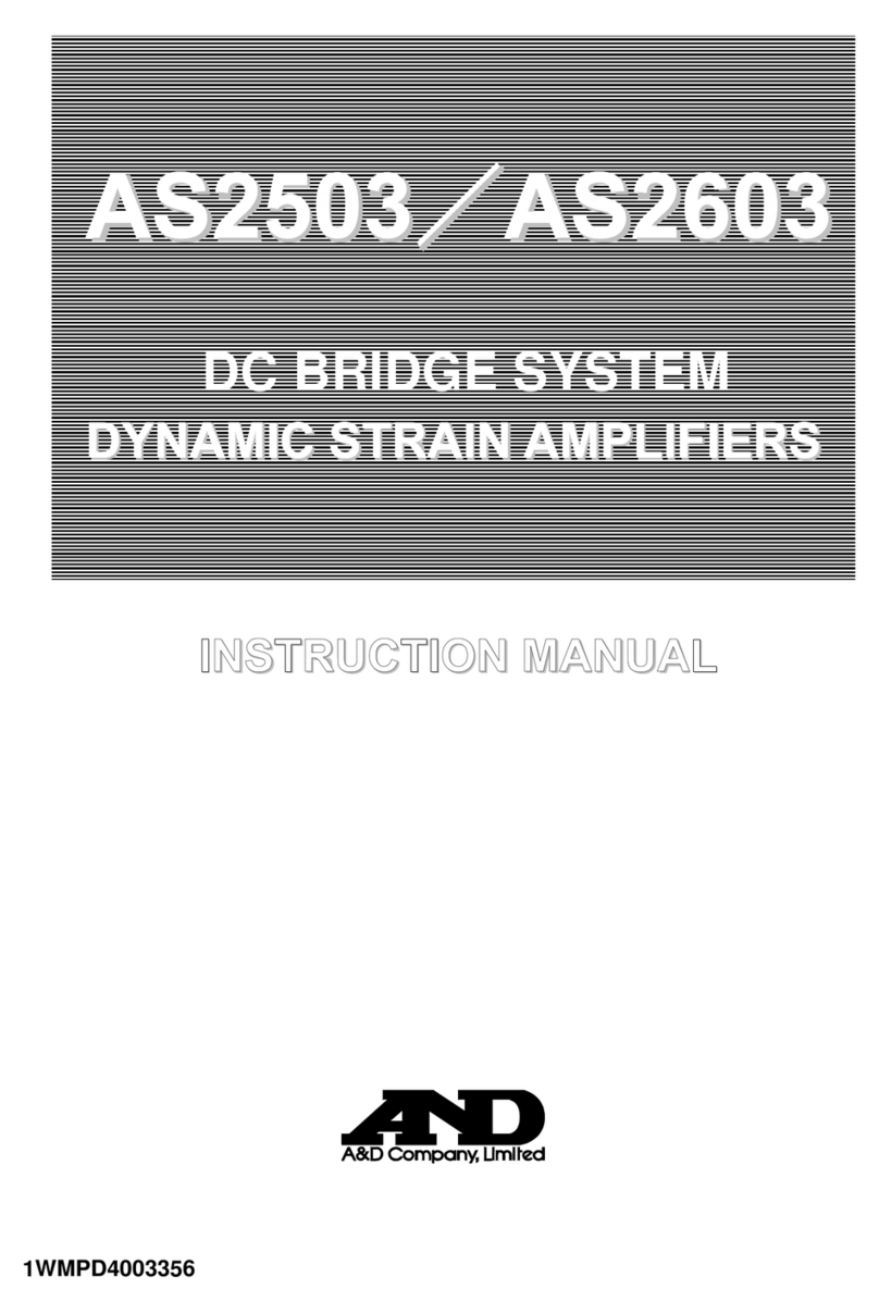A&D AS2503 instruction manual