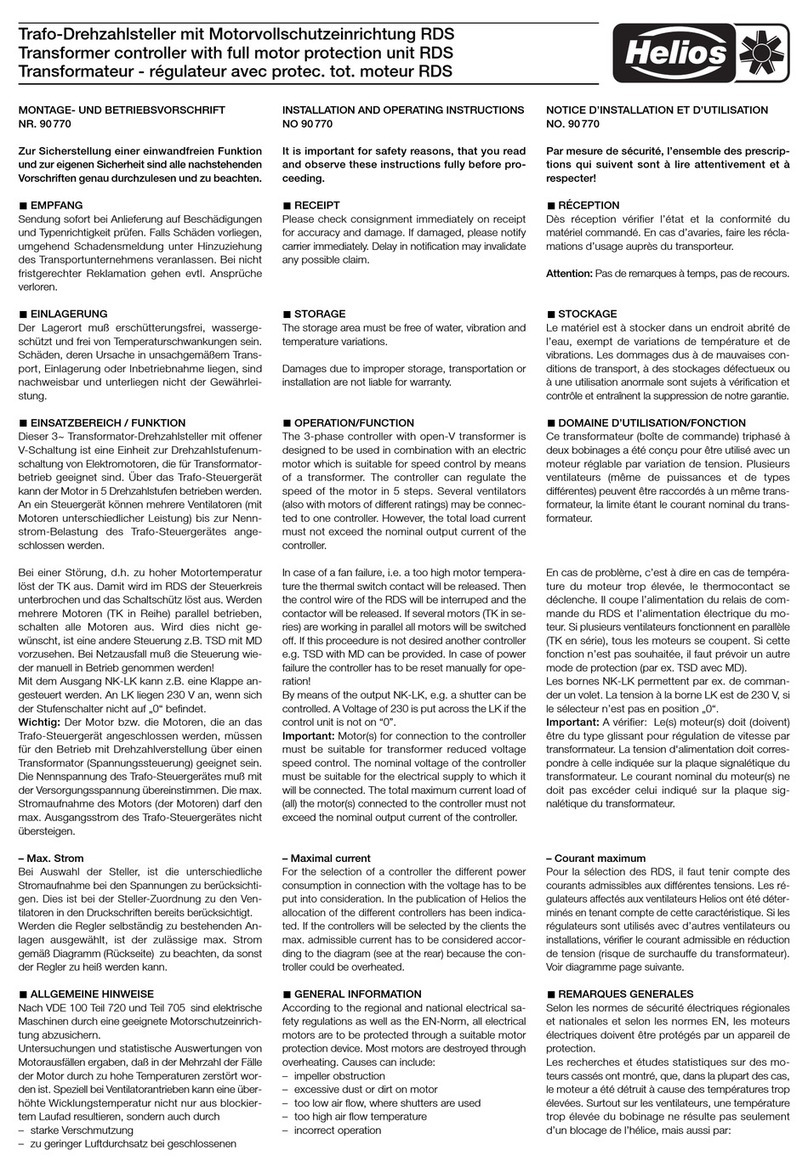 Helios 90 770 User manual