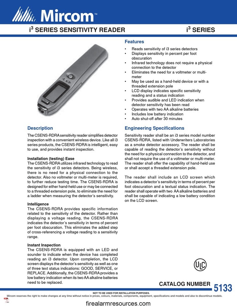 Mircom i3 Series User manual