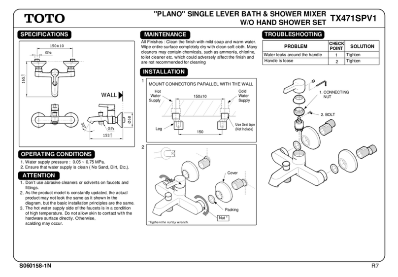 Toto PLANO TX471SPV1 User manual