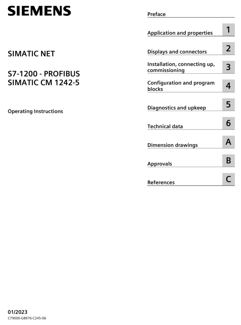 Siemens S7-1200 PROFIBUS operating instructions