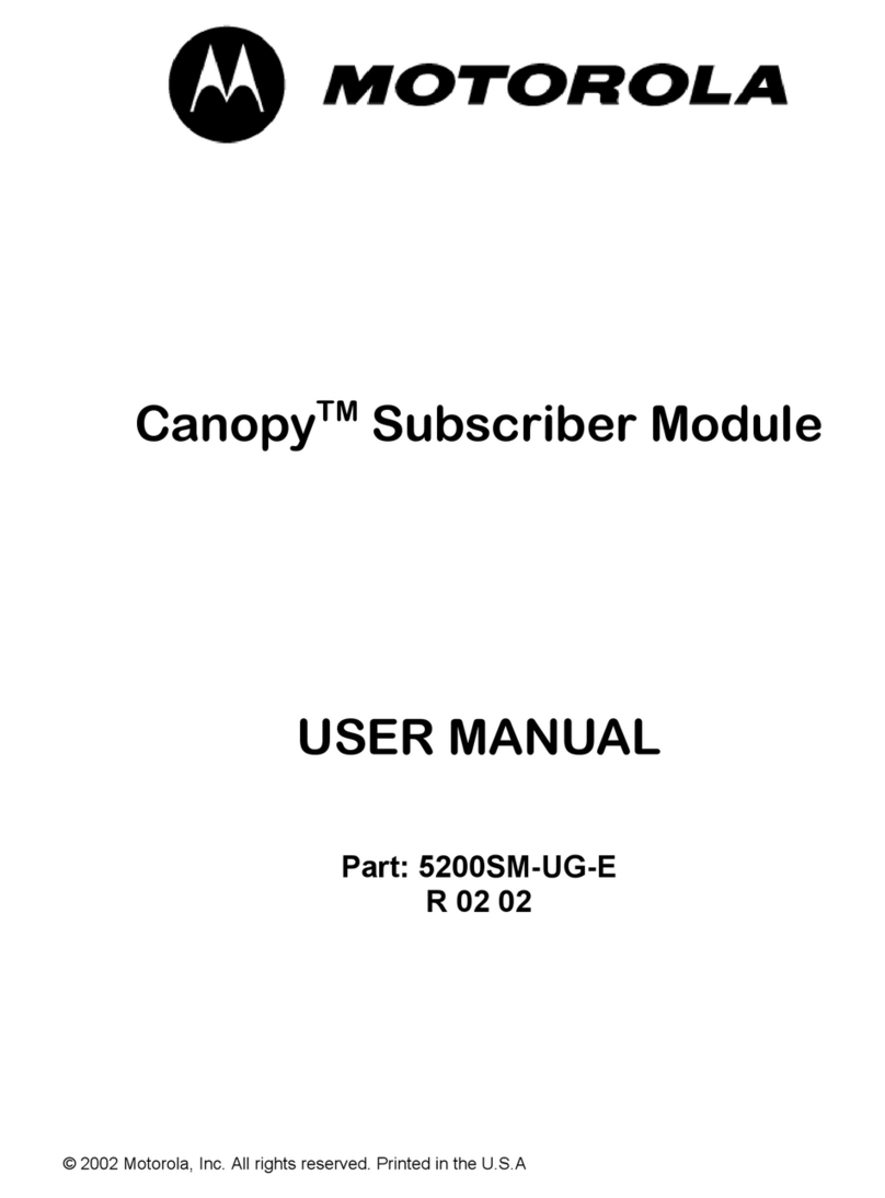 Motorola Canopy Subscriber Module User manual