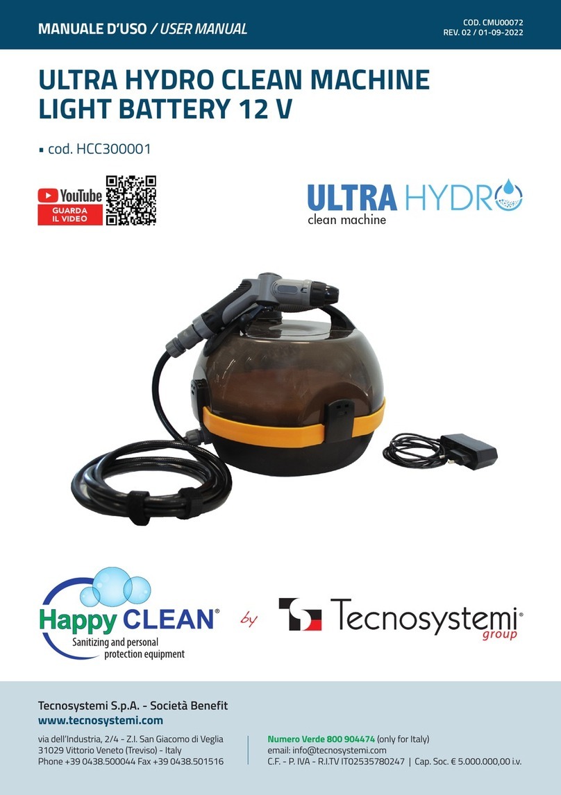Tecnosystemi Happy Clean ULTRA HYDRO HCC300001 user manual
