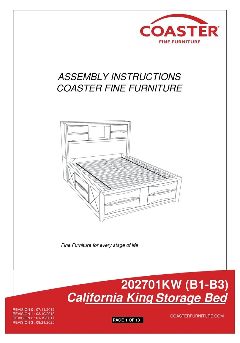 Coaster California 202701KW B1 Assembly instructions