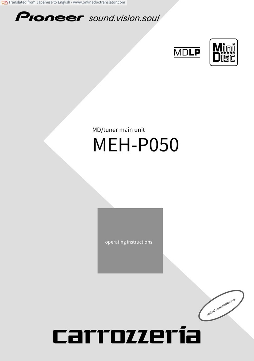 Pioneer carrozzeria MEH-P050 User manual Pioneer carrozzeria MEH-P050 User manual