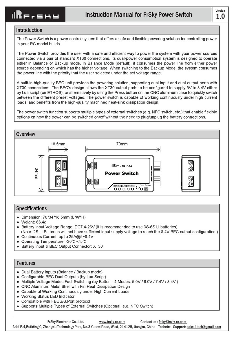 FrSky Power Switch instruction manual
