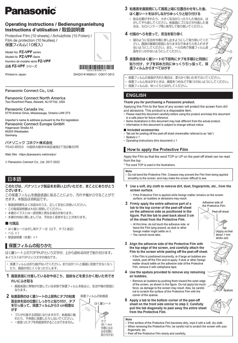 Panasonic FZ-VPF Series operating instructions