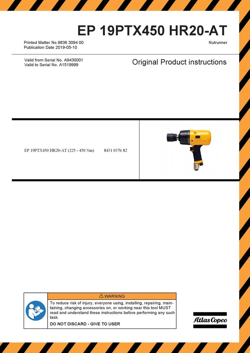 Atlas Copco EP 19PTX450 HR20-RE User manual