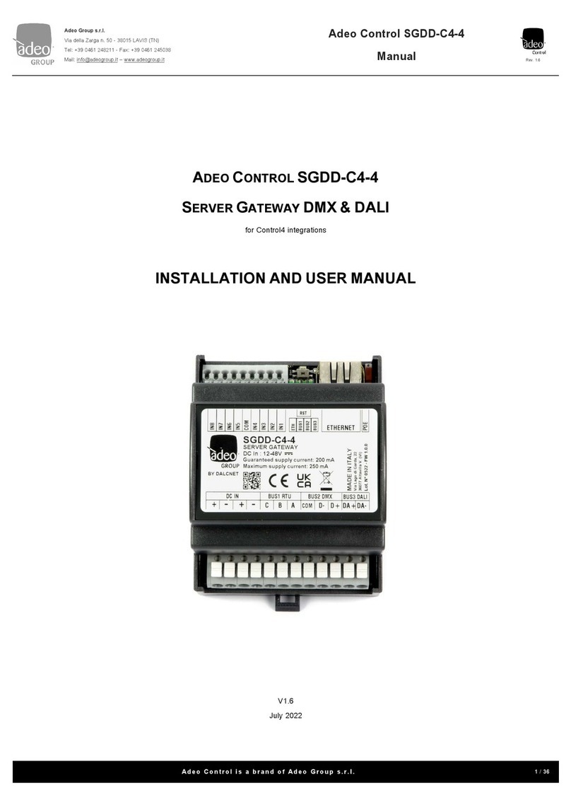 DALCNET Adeo Control SGDD-C4-4 User manual