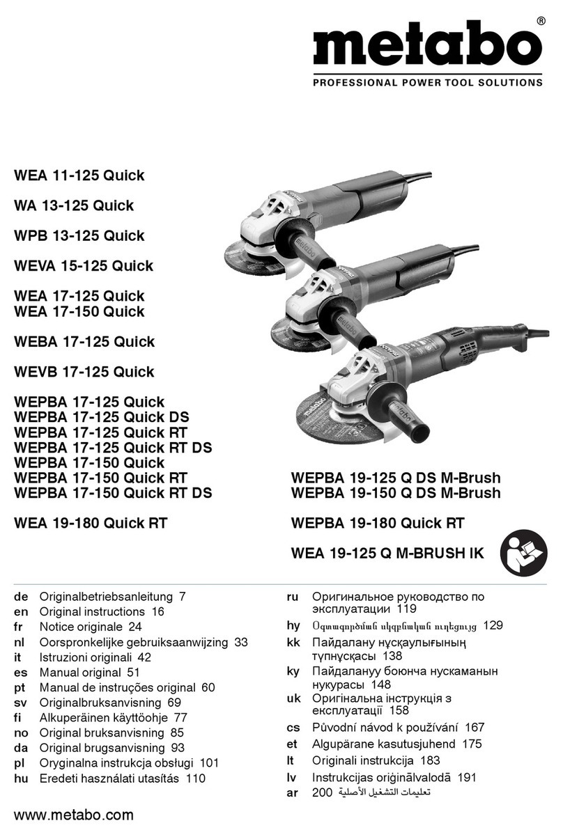 Metabo WEA 11-125 Quick Original instructions