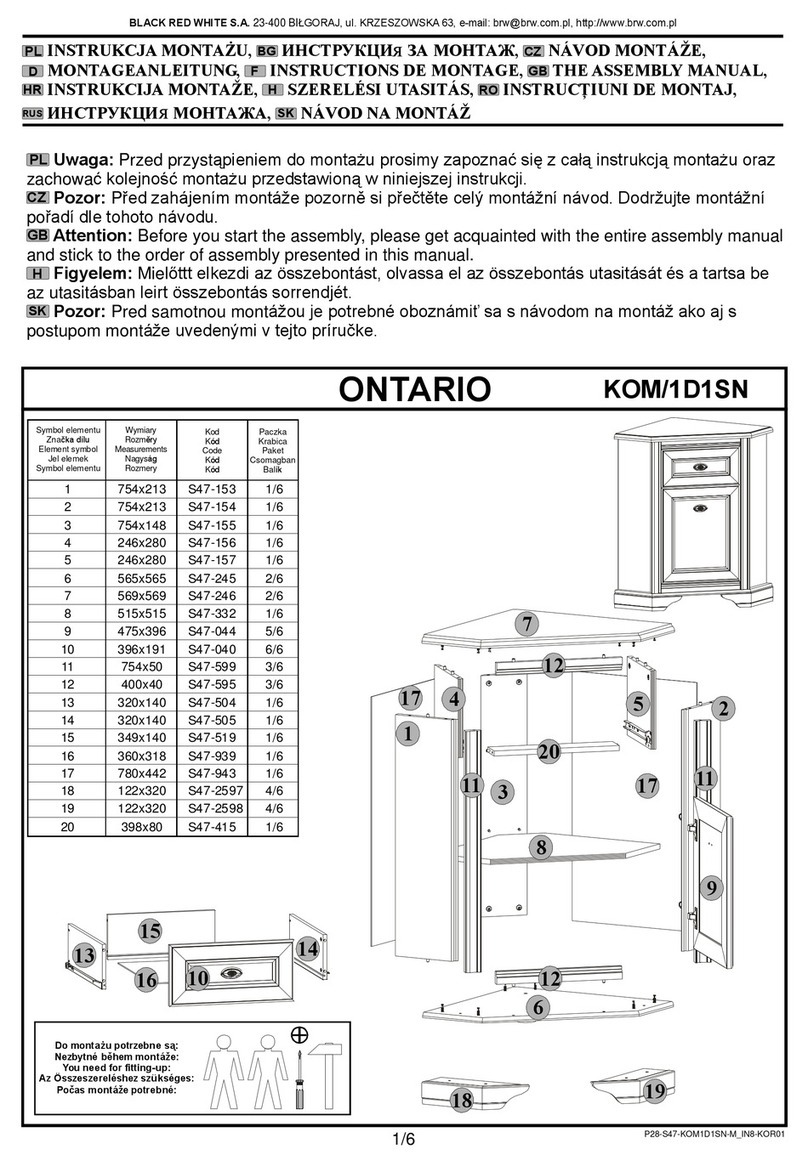 BLACK RED WHITE ONTARIO KOM/1D1SN User manual