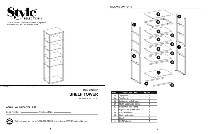 Style selections SHELF TOWER LWUSTCC Assembly instructions
