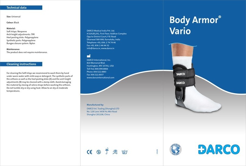 Darco Body Armor Vario quick start guide
