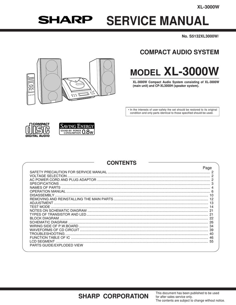 Sharp XL-3000W User manual