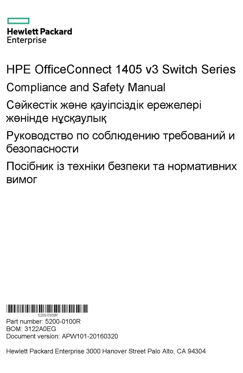 HPE OfficeConnect 1405 v3 Series Instruction Manual
