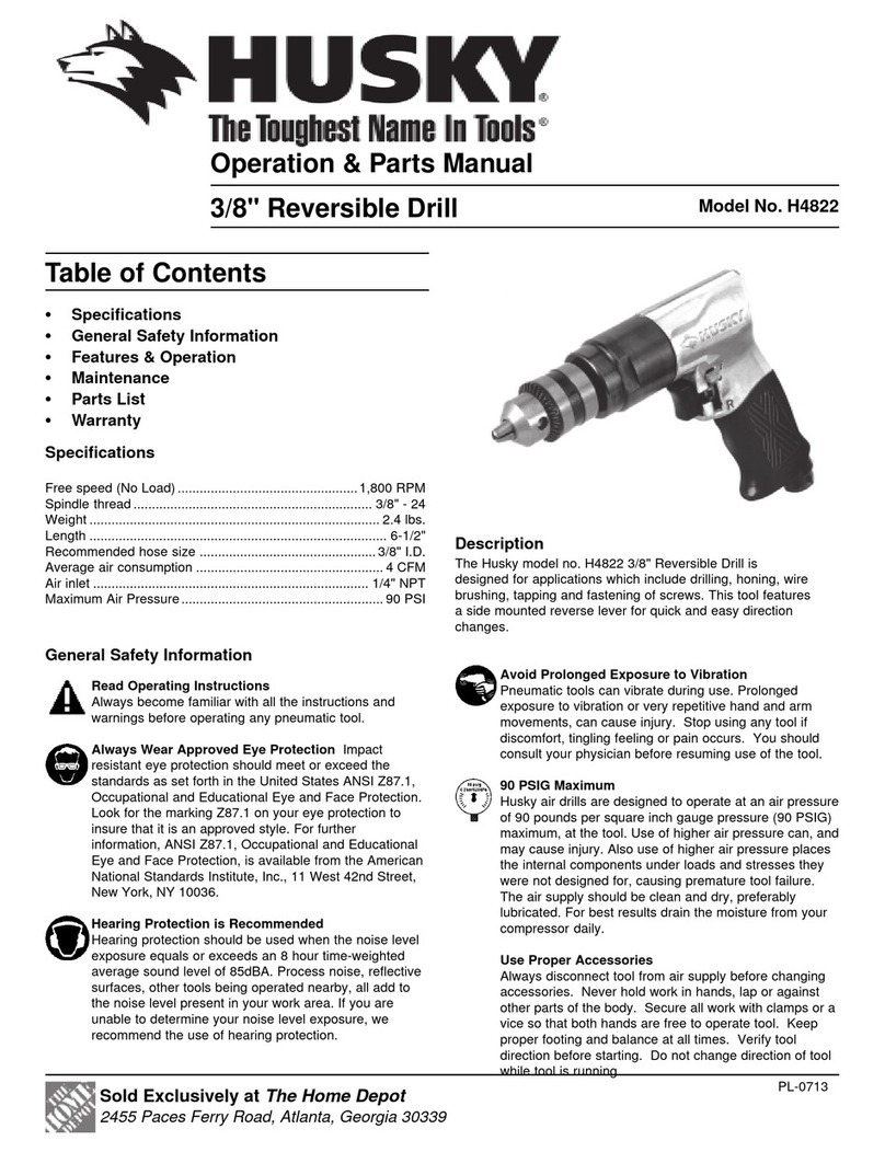 Husky H4822 Operations & parts manual
