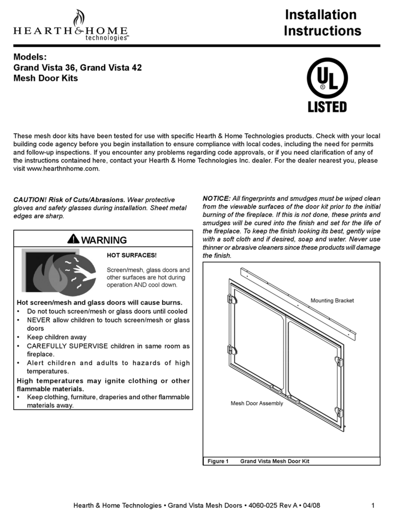 Hearth & Home Grand Vista 36 User manual Hearth & Home Grand Vista 36 User manual