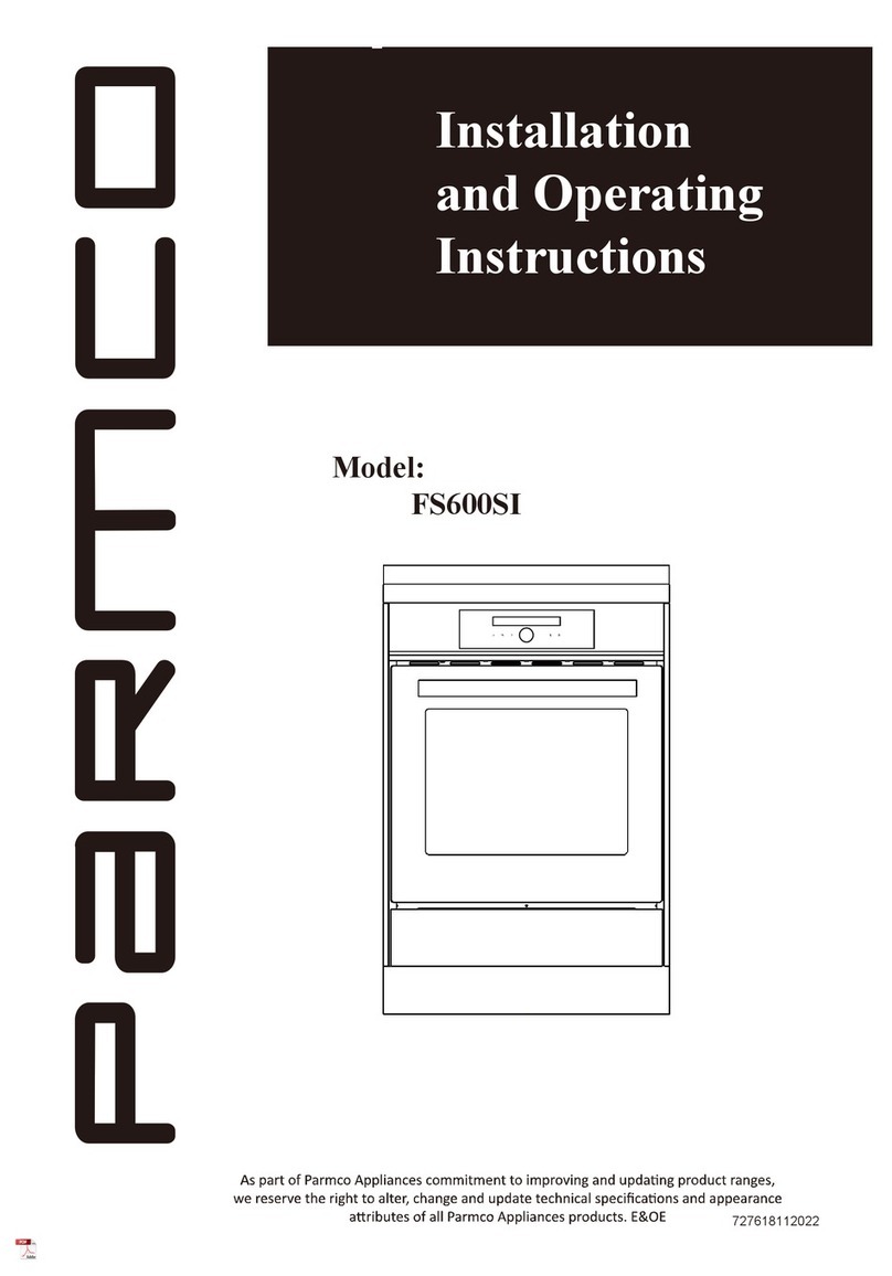Parmco FS600SI Installation and operating instructions