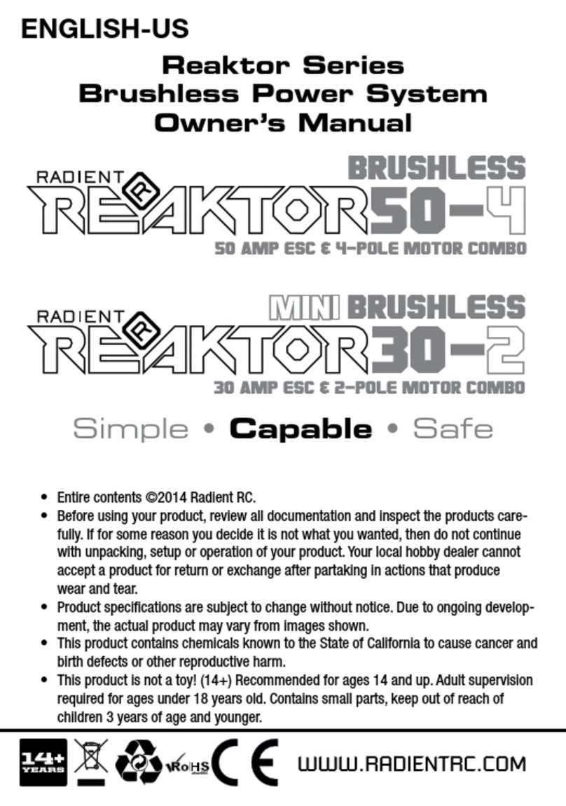 Radient RC Reaktor Series owner's manual