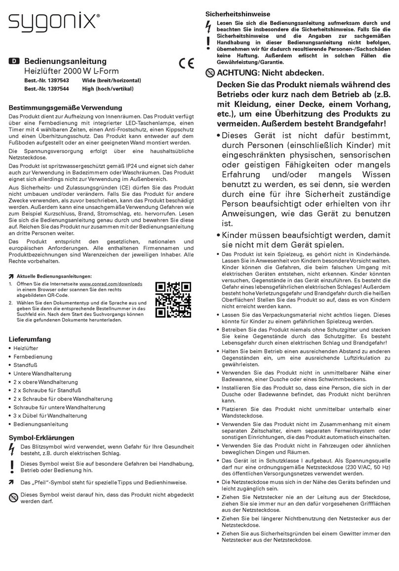 Sygonix 1397543 operating instructions