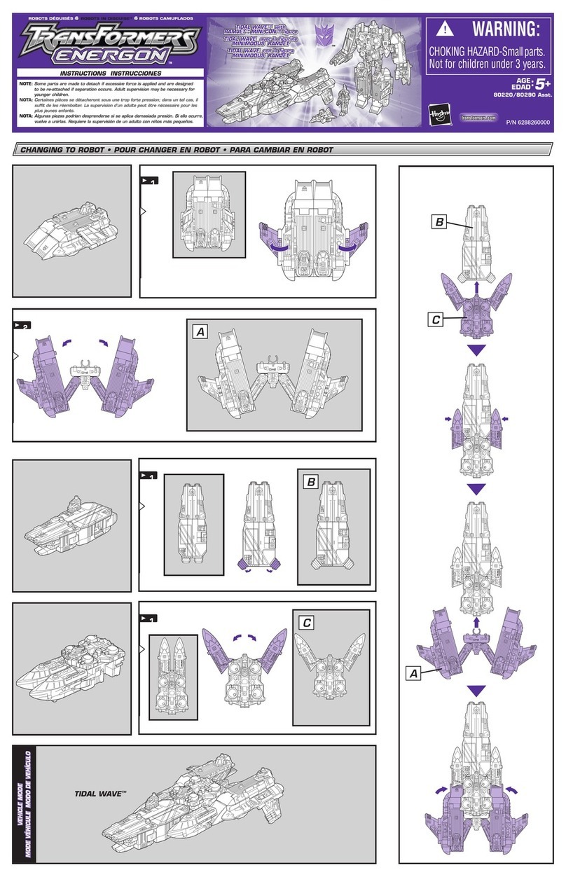 Hasbro TRANSFORMERS ENERGON TIDAL WAVE RAMJET... instructions