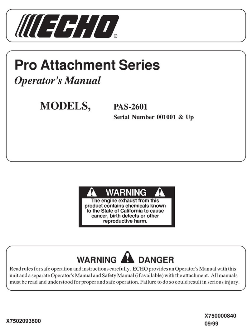 Echo Pro Attachment Series User manual