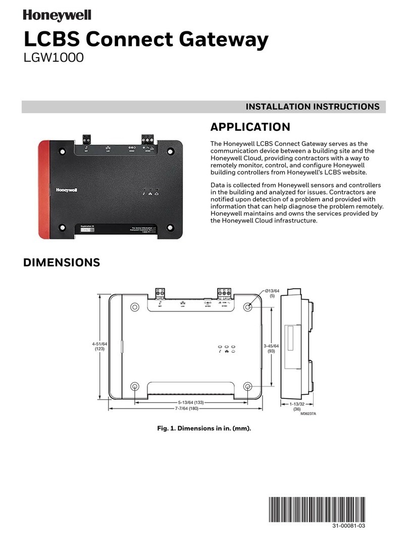 Honeywell LGW1000 installation instructions