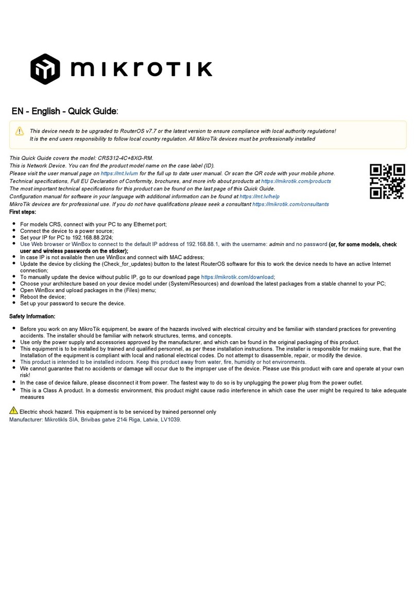 MikroTik CRS312-4C+8XG-RM quick guide
