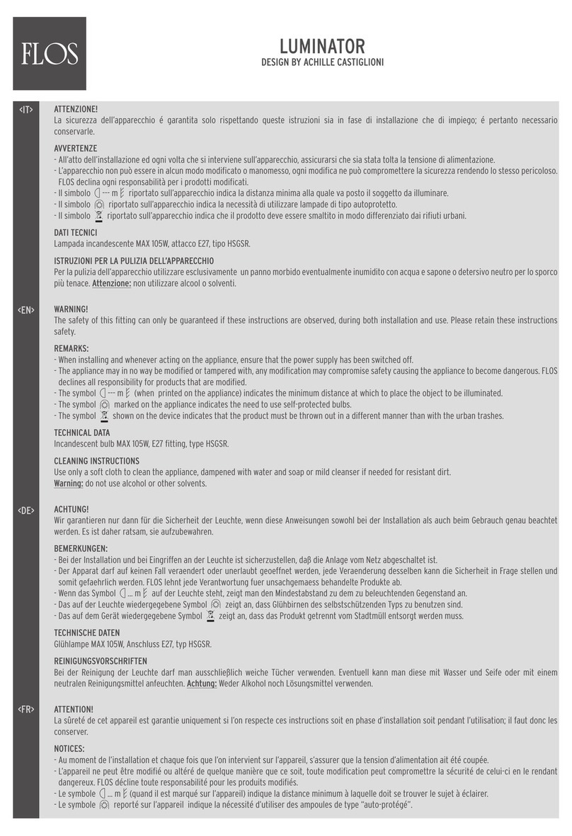 FLOS LUMINATOR manual