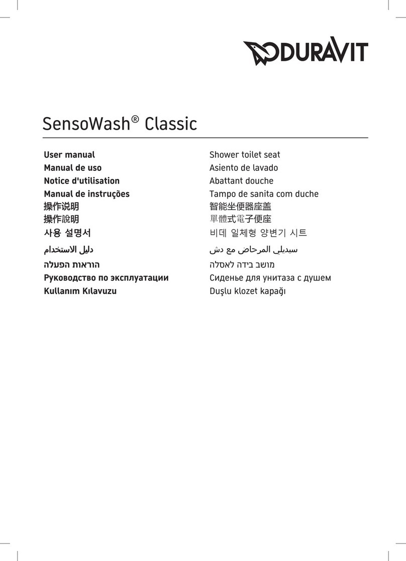 DURAVIT SensoWash Classic 613000 01 2 00 4300 User manual DURAVIT SensoWash Classic 613000 01 2 00 4300 User manual
