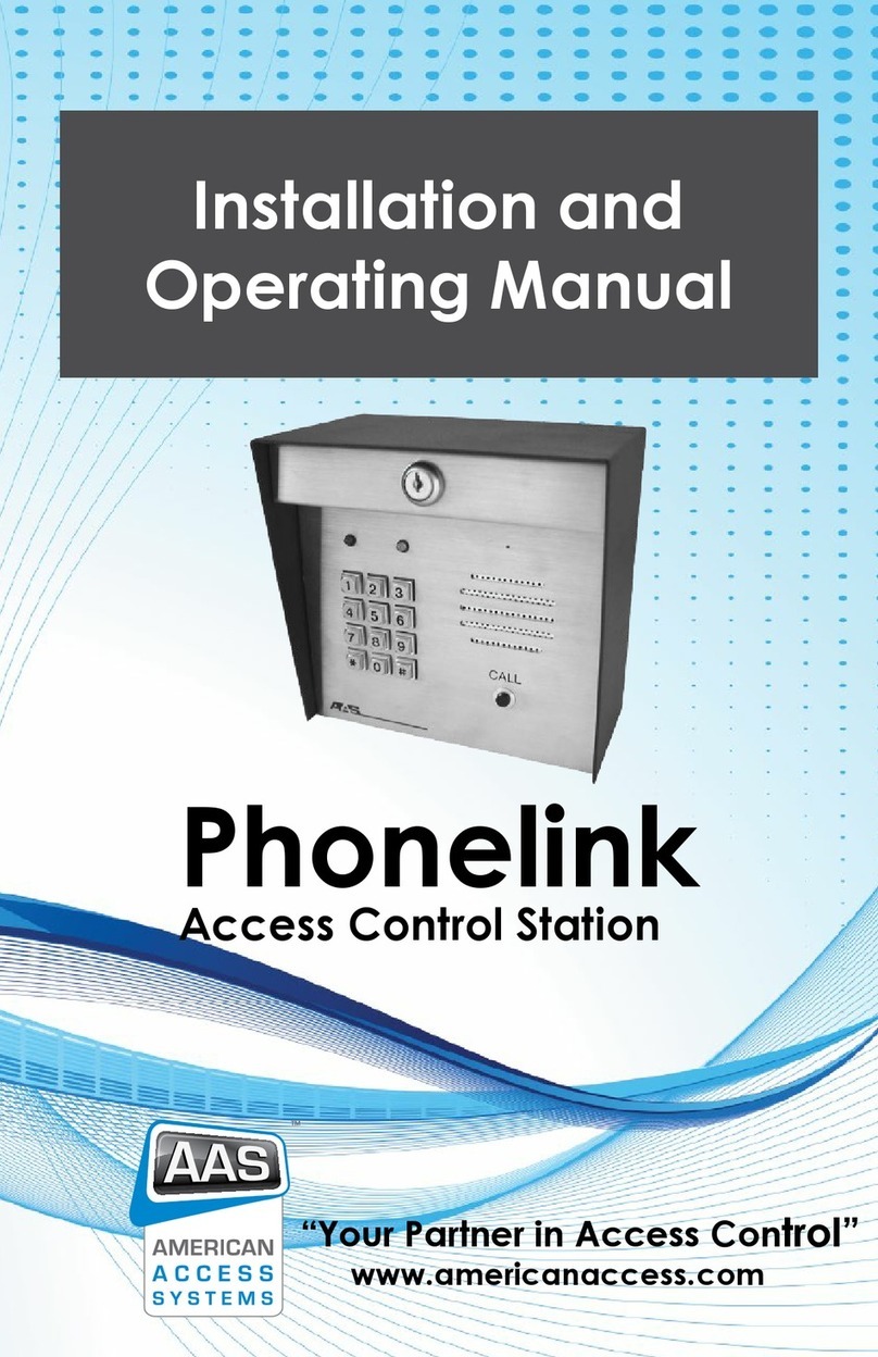 AAS PhoneLink 500 Installation and operating manual