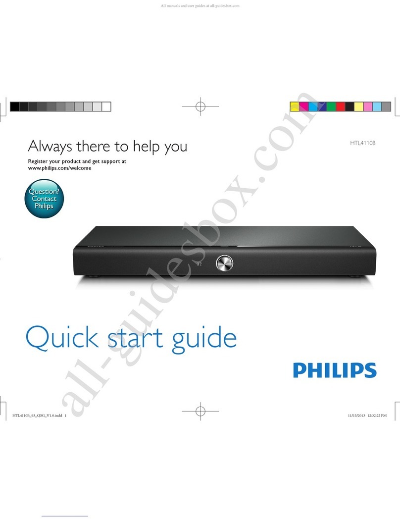 Philips HTL4110B quick start guide