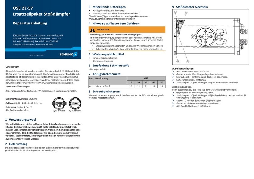 SCHUNK OSE 22 Setup guide