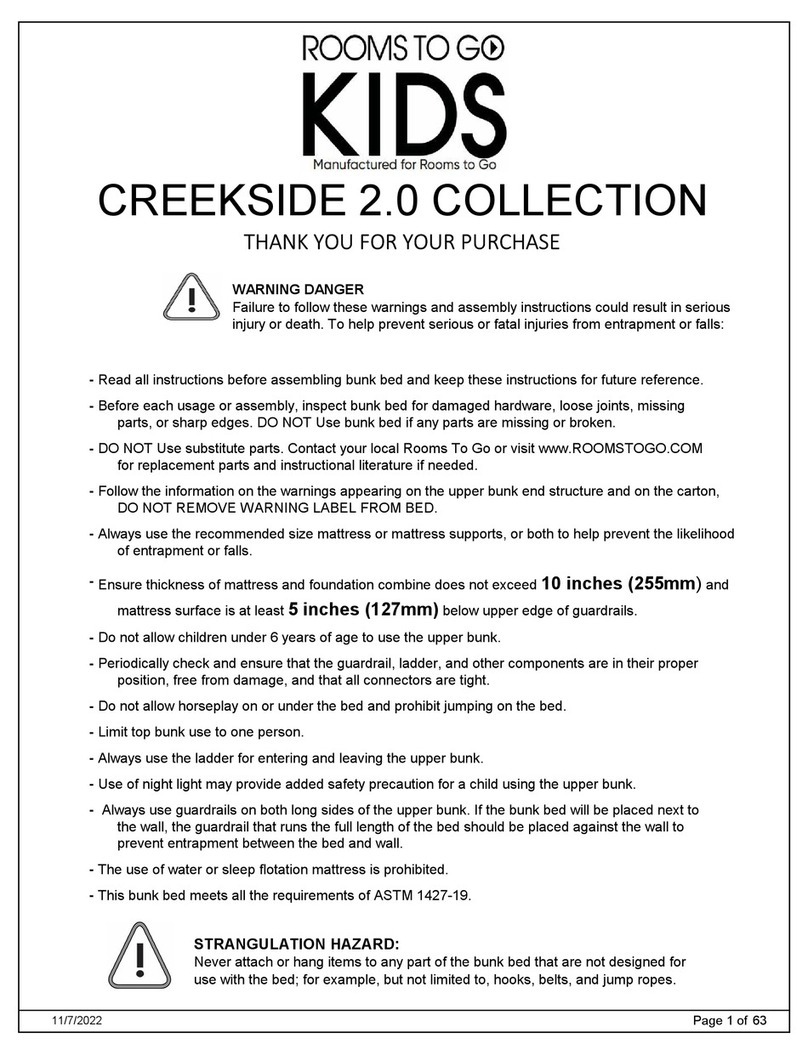 ROOMS TO GO KIDS CREEKSIDE 2.0 3934440P manual ROOMS TO GO KIDS CREEKSIDE 2.0 3934440P manual