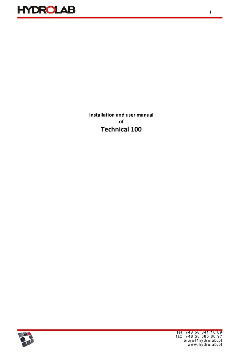 HYDROLAB Technical 100 User manual