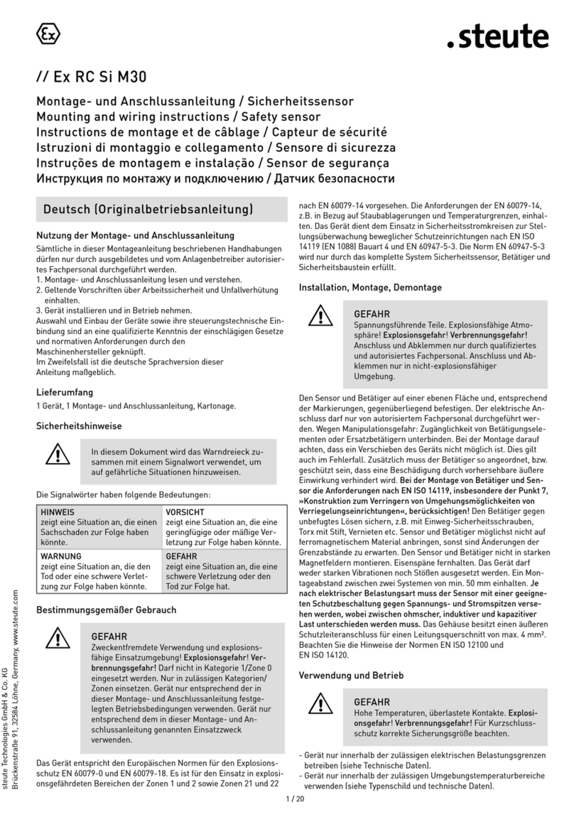 steute Ex RC Si M30 Programming manual