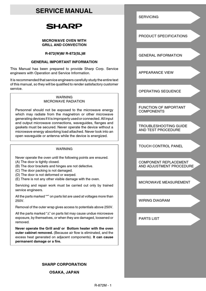 Sharp R-872M User manual
