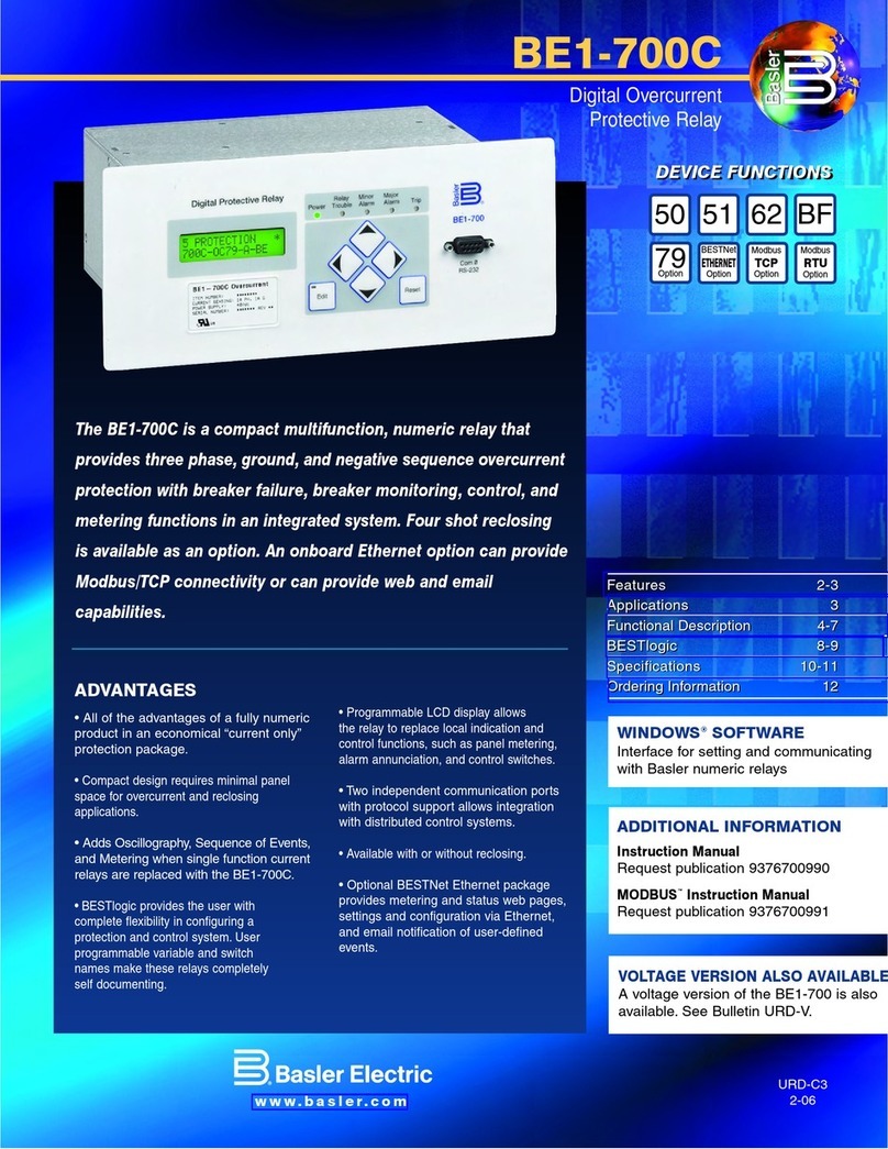 Basler BE1-700C User manual