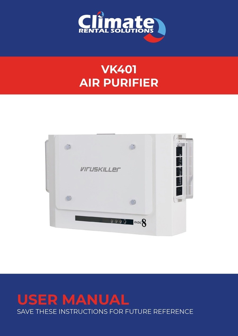 Climate RENTAL SOLUTIONS VIRUSKILLER VK401 user manual Climate RENTAL SOLUTIONS VIRUSKILLER VK401 user manual
