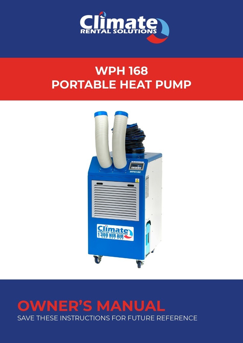 Climate RENTAL SOLUTIONS WPH 168 User manual