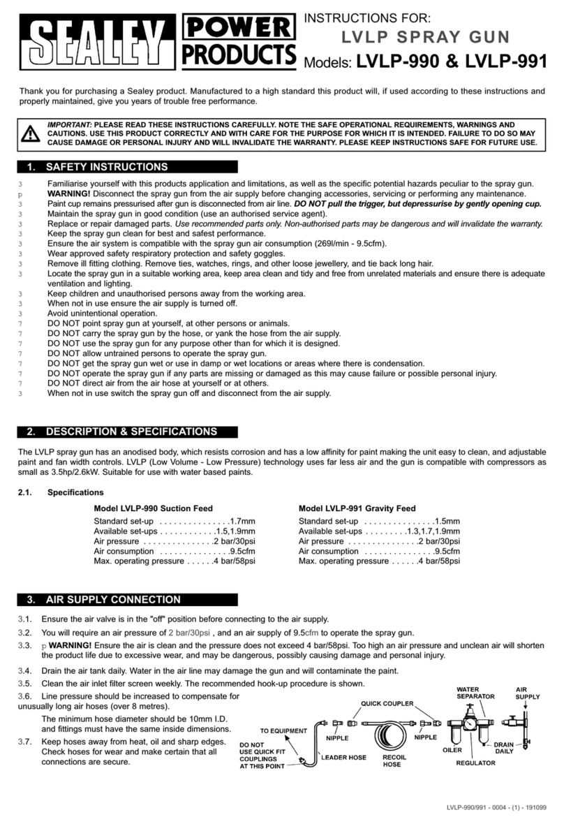 Sealey LVLP-990 User manual