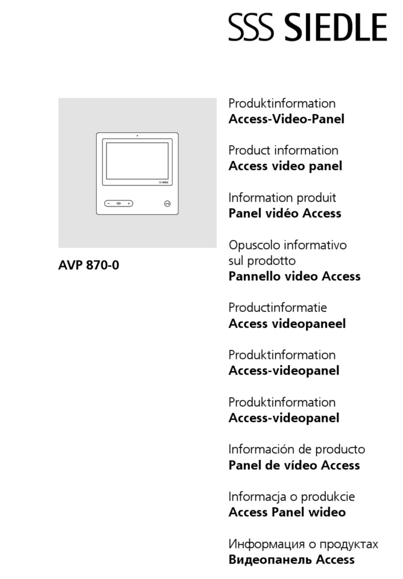 SSS Siedle AVP 870-0 Product information